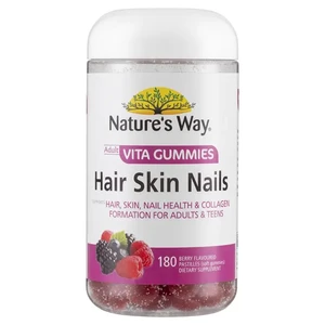(PRE ORDER) Nature's Way Adult Vita Gummies Hair Skin Nails 180 Gummies Exclusive Size shelf life 2yrs